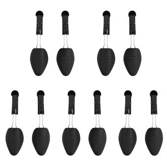 Tensores de calçado vidaXL | 5 pares | EU 38-44 | plástico preto - 1