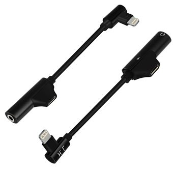 Adaptador Áudio e Carga Avizar para iPhone para Lightning/Jack 3.5mm - Preto - 1