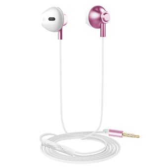 Auriculares com Fio 3,5 mm Akashi com Microfone Integrado | Rosa - 1