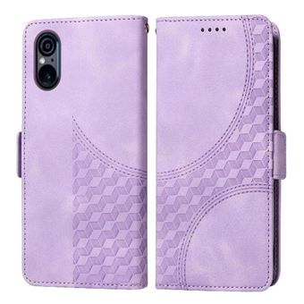 Capa FLOODKING para Sony Xperia 5 VI | Design Acolchoado | Couro PU Premium | Roxo - 1