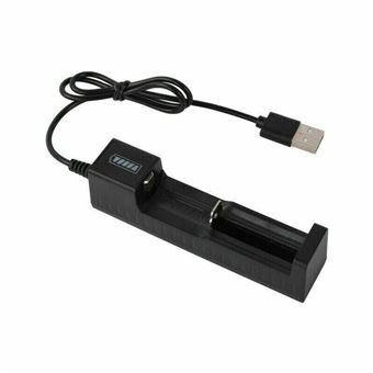 Carregador USB Orysin para Bateria de Lítio 1 Slot | Compatível 16340/14500/18650/26650 3.7V - 1