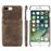 Capa TPU + PU titular de cartão duplo rígido café para Apple iPhone 8 Plus/7 Plus_0