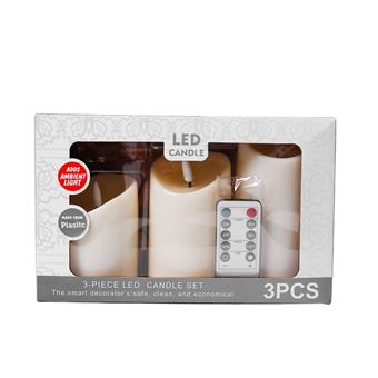 Vela Eletrônica LED V-REEL | 3 Peças com Comando - 1