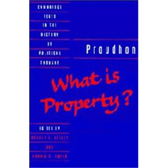 What Is Property?, Cambridge Texts In The History Of Political Thought - 1