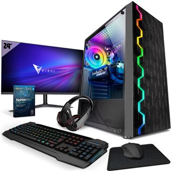 Computador Gaming Vibox V-36 PC - 24"" Pacote de monitores - AMD Ryzen 5 4500 Processador 4.1GHz - Nvidia RTX 3060 12GB - 16GB RAM - 1TB SSD - 600W PSU - Windows 11 - WiFi - 1