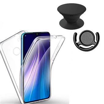 Kit Capa 3x1 360° Impact Protection Phonecare com 1 PopSocket para Xiaomi Redmi Note 8 Transparente - 1