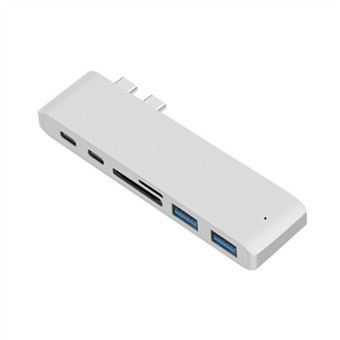 Docking Station Hub USB C 7 em 1 LKC | PD100W | Dual USB3.0 | USB-C | SD | TF | 4K HDMI para Macbook/Dell/HP/ThinkPad Laptop - 1