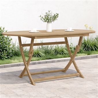 Mesa de jardim vidaXL | dobrável 160x85x75 cm | madeira de acácia maciça - 1