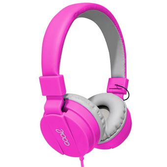 Auscultadores COOL Toronto com Micro | 3,5 mm Jack - Rosa - 1