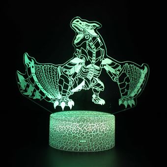 Lâmpada 3D HSMY | Infantil | Multicolorido com Controlo Remoto | Godzilla | 753 - 1