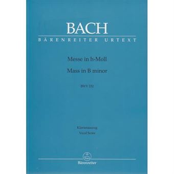 Partitions classique BARENREITER BACH J.S - Messe h-Moll BWV 232 - SCORE Voix solo, piano - 1