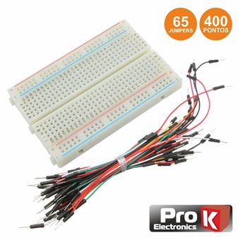 Placa Prok de Ensaio Multifunções com 400 Pontos 65 Jumpers - 1