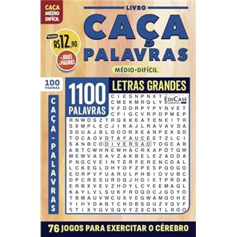 Livro Caça-Palavras 71 Nível Médio/ Difícil - 76 Jogos Para Exercitar O Cérebro - 1