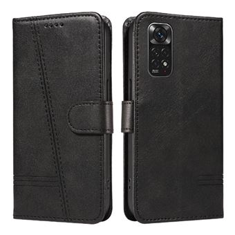 Capa FOXDOCK para Xiaomi Redmi Note12S 4G | Fecho Magnético | Compartimentos para Cartões e Suporte | Pele PU | À Prova de Choque | Preto - 1