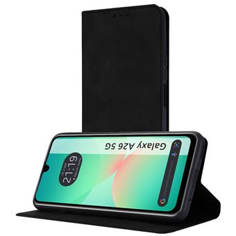 Capa TUMUNDOSMARTPHONE de Couro Sintético com Porta-Cartões para Samsung Galaxy A26 5G em preto - 1