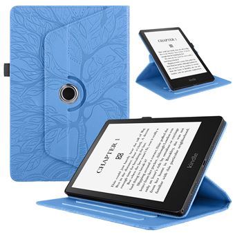 Capa ZURSANA para Kindle Paperwhite 7" (12e Geração - versão 2024) | Pele PU | Suporte Giratório 360 Graus | Azul - 1