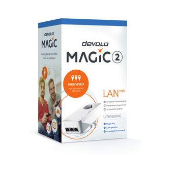 Adaptador de Rede Powerline Devolo Magic 2 LAN triple | Branco - 1