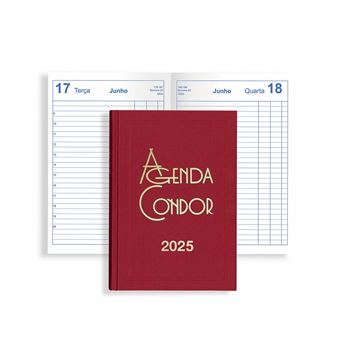 Agenda Diária A5 2025 Firmo 89346 Condor Vermelho A21 - 1