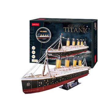 Puzzle 3D CubicFun Navios Titanic LED | 266 Peças - 1