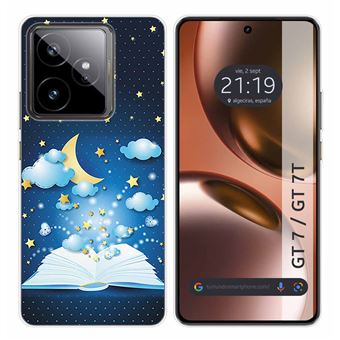 Capa Tumundosmartphone de silicone para Realme GT 7 / GT 7T 5G com estampa de livro de histórias - 1