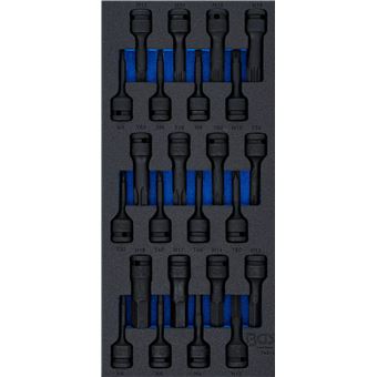 Adaptador e Extensão de Chave Inglesa BGS technic Tool Tray 1/3: Impact Bit Socket Set - 1