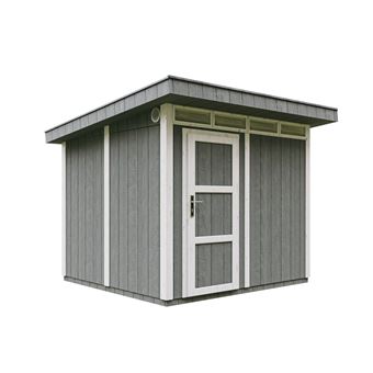 Abrigo de Jardim com Painéis de Madeira LP SmartSide Timbela M903 | 5,9 m² | Piso e Ladrilhos Betuminosos | L279xH294xH237 cm | CAVERN STEEL - 1