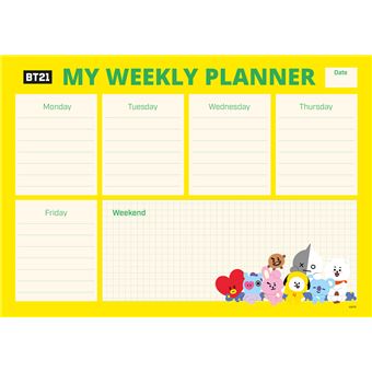 Planner Semanal A4 BT21 - 1