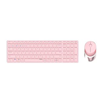 Teclado Wireless + Rato Rapoo 9750M | Idioma: Alemão | Rosa - 1