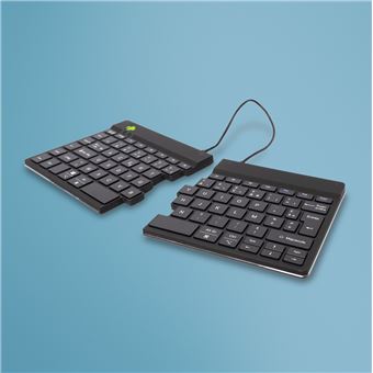 Teclado Wireless R-Go Tools Teclado ergonómico R-Go Split Break com software de pausa, teclado ergonómico dividido, AZERTY (FR), bluetooth, preto | Idioma: Francês | Preto - 1