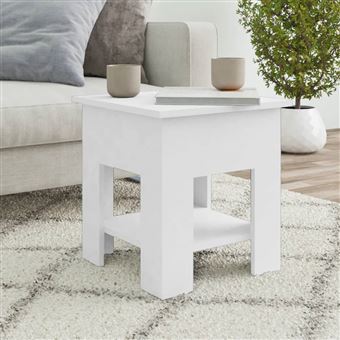 Mesa de centro vidaXL | 40x40x42 cm | madeira processada branco - 1