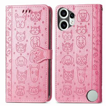 Capa FLOODKING para Nothing CMF Phone 2 Pro | Flip | PU | Porta-Cartões | Rosa - 1