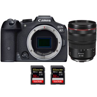 Canon EOS R7 + RF 24-105mm F4 L IS USM + 2 SanDisk 32GB Extreme PRO UHS-II SDXC 300 MB/s + PDF 15 Técnicas para Melhorar as suas Fotografias - 1