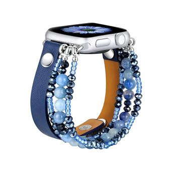 Bracelete Orysin para Apple Watch Series 9 41mm | Pele com Pedras | Azul - 1