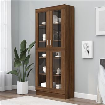 Vitrine vidaXL | 82,5x30,5x185,5 cm | derivados madeira carvalho castanho - 1