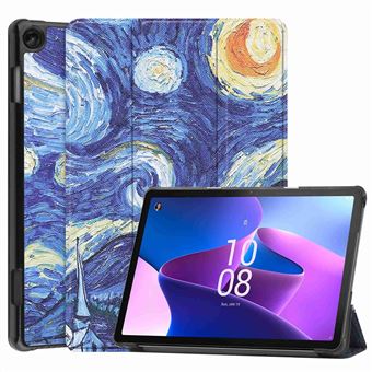 Capa PU função de despertar/sono automático com apoio Magunivers para Lenovo Tab M10 (Gen 3) - céu estrelado - 1