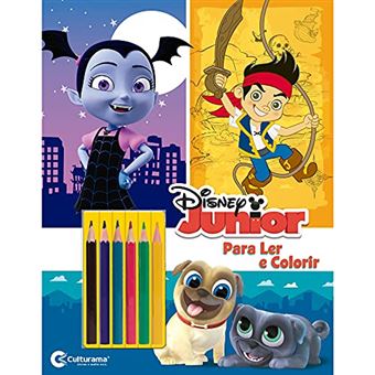 Para Ler E Colorir - Disney Junior ( Com Lapis ) - 1