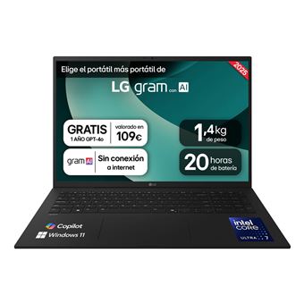 Computador Portátil LG 17Z90T-G.AA78B | 17'' | Intel Core Ultra 7 255H | 16 GB | HDD 1TB - 1