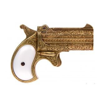 Réplica Denix arma de calibre Derringer 41 n 1866 de metal e imitação de 13 5 cm Pearl - 1