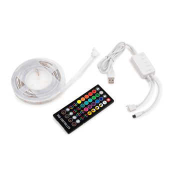 Kit de fitas LED Emuca Octans RGB com controle remoto e controle WIFI via APP (5V DC) | 4 x 0,5 m | Plástico | 1 ud. - 1