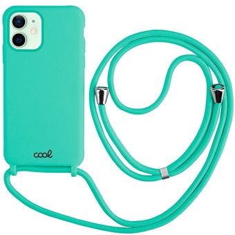 Capa COOL para iPhone 12/12 Pro Lanyard Liso - Menta - 1