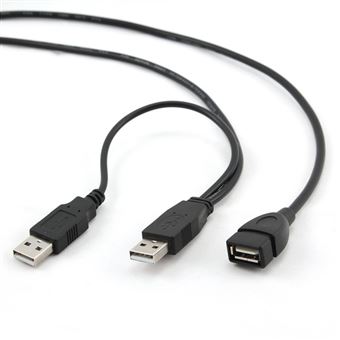 Cabo USB iggual IGG312049 0.9m USB A 2 x USB A Preto