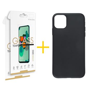 Conjunto Accetel 2 X Película de Vidro +  Capa para iPhone 12 Pro Max Silicone Liso - Preto - 1