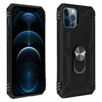 Capa Avizar para Apple iPhone 12 Anti-choque Bimaterial Anel de Suporte de Vídeo – Preto - 1