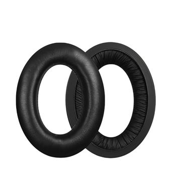 Almofadas para Auscultadores V-REEL para Sennheiser HD515 518 555 558 595 HD598CS HD599 569 559 PC360 | Preto | Couro de Ovelha - 1