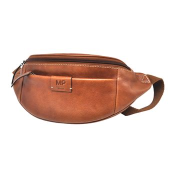 Bolsa de Cintura em Pele Genuína MP LEGENDARY C240008 em Camel - 1
