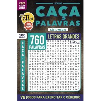 Livro Caça-Palavras 72 Nível Fácil/ Médio - 76 Jogos Para Exercitar O Cérebro - 1