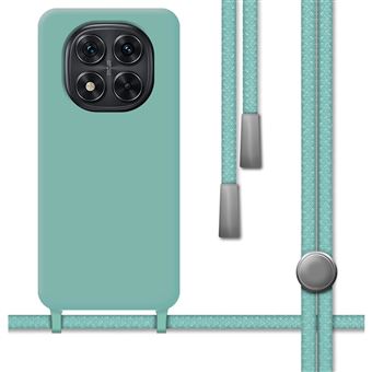 Capa TUMUNDOSMARTPHONE de silicone líquido com cordão para Xiaomi Redmi Note 14 Pro+ Plus 5G em verde - 1
