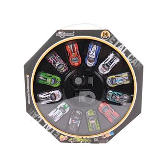 Conjunto 12 Carros Miniatura Retro-fricção com 2 Lançadores LPM | +3 Anos - 1