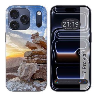 Capa Tumundosmartphone de silicone para iPhone 17 Pro (6.3) | Desenhos do pôr do sol - 1