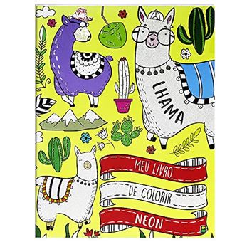 Meu Livro De Colorir Neon: Lhama - 1